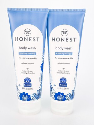 Honest Soothing Therapy Eczema Prone Skin Body Wash Lot of 2 Colloidal Oatmeal