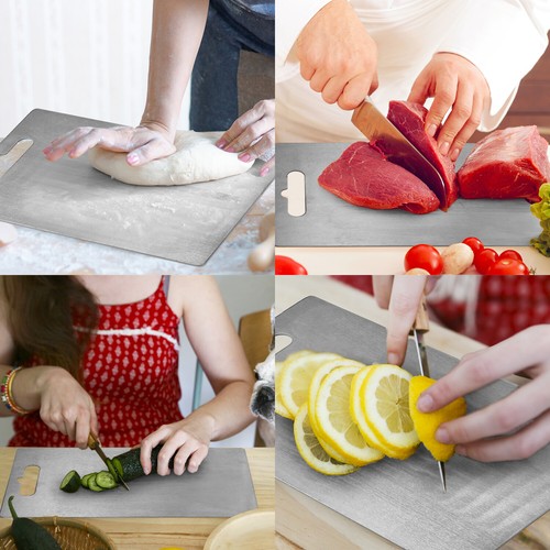 Lixada 1.8MM Thick Titanium Cutting Board for Home Cooking Outdoor Camping R2B4 - Picture 7 of 8