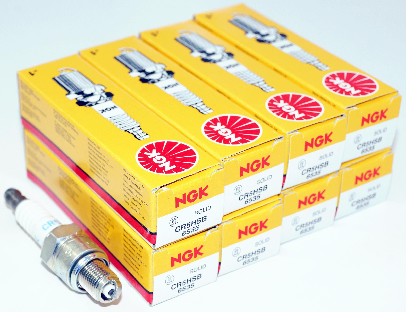 Genuine NGK 6535 Nickel Spark Plug CR5HSB Marine Lawn  Garden Generators 8 Pack