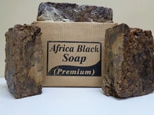 Raw African BLACK SOAP Organic Unrefined From GHANA Premium Quality Choose Size 