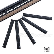 5.5" M-LOK Rail Panel Strip Cover Slot Covers Snap-in forMlok System Black 5 PCS