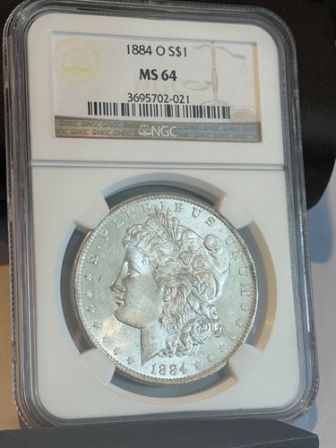 1884-O MORGAN SILVER DOLLAR NGC MS64 #021
