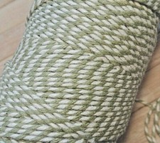 10m Bakers Twine String Yarn White & Sage Green Cord Gift Crafts Food Safe  