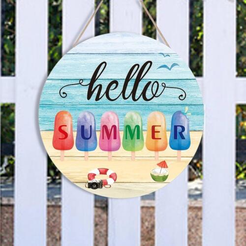 Summer Welcome Sign Wall Art Beach Plaques Wall Decor for Yard Outdoor House - Picture 1 of 7