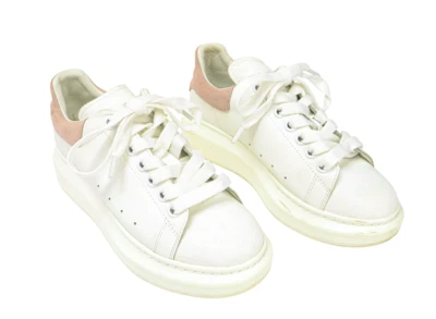 Chaussures Alexander McQueen Femme (EU) 37 Baskets Blanches À Lacets À Bout Rond - Photo 1/4
