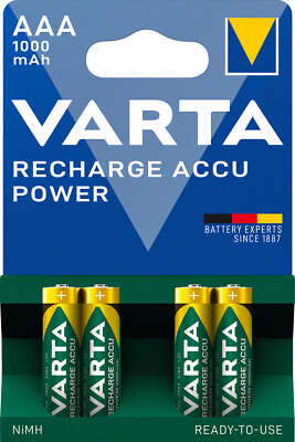 Varta Power Akkus AAA Micro 1000mAh wiederaufladbare Batterien  +NEU++aus 2026 +