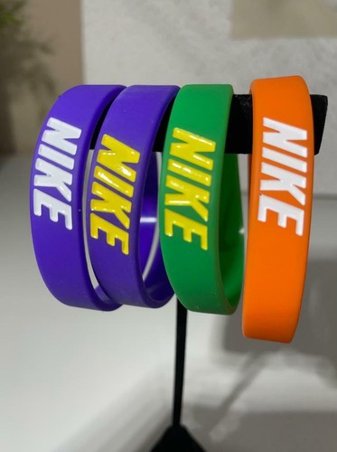 Unisex Adult and Kids Sports Nike Silicone Rubber Stretch Washable Bracelet - Picture 7 of 27