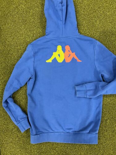 Kappa Mens Hoodie Size Medium Bright Blue Logo Cotton Polyester Sweatshirt M
