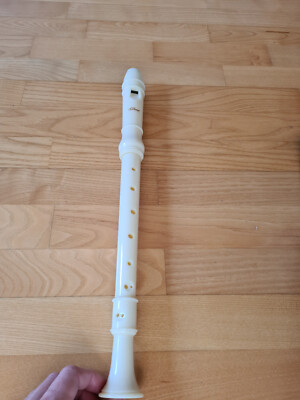 Blockflöte für Anfänger aus Plastik, Farbe Weiß