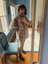 Nwot Horizontal Saga Mink Coat, Blush Color Size 4