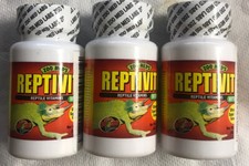 Lot Of 3. Zoo Med Reptivite with D3 Reptile Vitamin  Calcium Powder 2oz