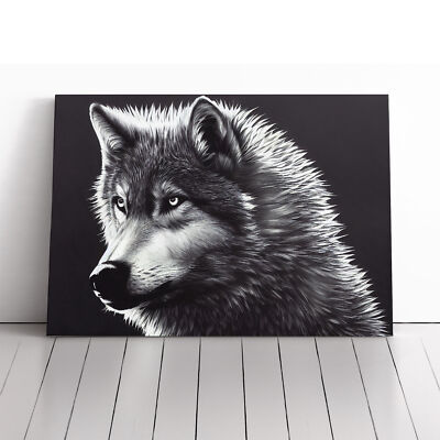 Great Wolf Canvas Wall Art Print Framed Picture Home Decor Living Room Bedroom