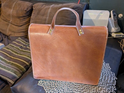 Cortez Leather Messenger Bag Laptop Satchel Classic Shoulder Vintage Briefcase - Picture 2 of 9