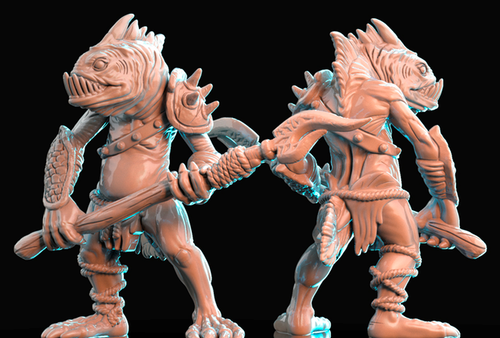 Fischmenschen Sahuagin D&D Bestiarium Multi Angebot 28mm 32mm - Bild 7 von 8
