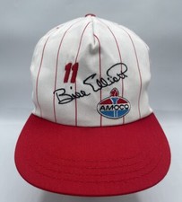 Vintage Amoco #11Bill Elliott Racing Snapback Hat Cap Red Pinstripe Made In USA