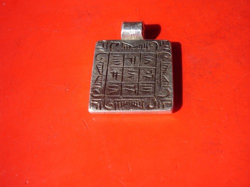 Niger Tuareg SILBER handgravierter Anhänger mit Tifinagh Amazigh Alphabet L24mm - Bild 4 von 11