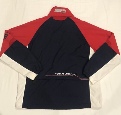 Vtg Polo Sport Ralph Lauren RL-67 Performance Full-Zip Red