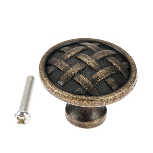 Retro Round Bronze Handles Cabinet Drawer Cupboard Wardrobe and Door Pull Knobs - Picture 9 of 10