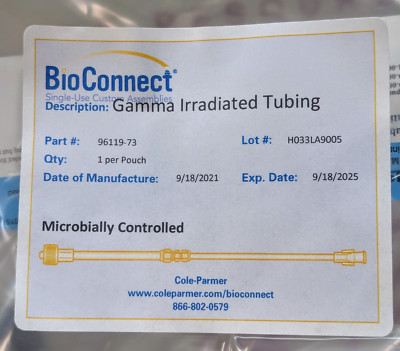 BioConnect/Masterflex I/P 96119-73 Gamma-Irradiated Pump Tubing - 25 ft.