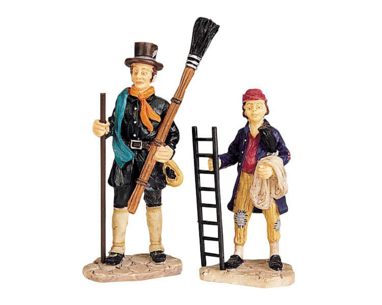 Lemax 1999 Chimney Sweep Team Caddington Village #92291 Brown Top Hat Broom RARE