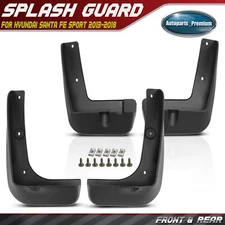 4Pcs Front & Rear Side Splash Guards Mud Flaps for Hyundai Santa Fe Sport 13-18