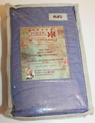 New Poetic Wanderlust Euro Pillow Sham Kit Purple 26''x26''