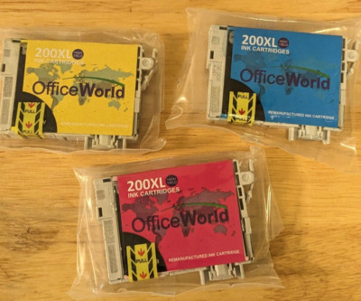 3pk 200XL Ink For XP-410 XP400 XP200 WF-2540 WF2530 XP-310 XP310