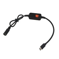 Heated Jacket Battery Step-Up Adapter 9V Charger Cable TypeC to DC 3.5-4.0mm ...