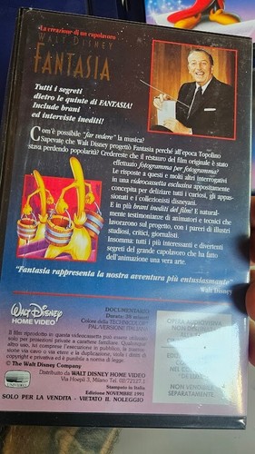 FANTASIA COFANETTO IL CAPOLAVORO VINTAGE VHS E CD DISNEY - Foto 19 di 20
