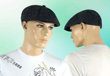 Herren Schiebermütze Hut Mütze Schirmmütze Herbst Winter  Wolle Grau -  56 57 -