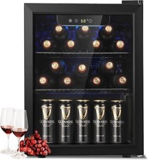 1.7 Cu.Ft 16 Bottle 68 Can Wine Cooler & Mini Fridge,Glass Door