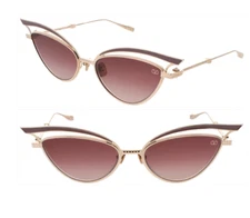 NEW VALENTINO CAT EYE GOLD PINK WOMEN SUNGLASSES V-GLASSLINER VLS-118B