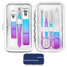 Manicure Set Nail Clipper Set Women Men Travel Nail Clipper Kit 8pcs rainbow