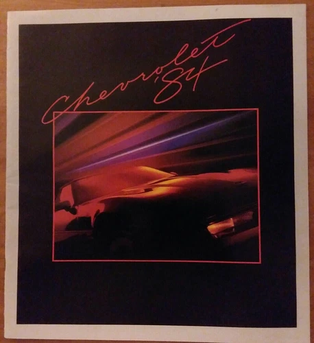 1984 Chevrolet Brochure Camaro Corvette Caprice Monte Carlo Caprice Chevette 84