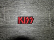 Kiss Band Heavy Metal Rock Music Red  Black Embroidered Iron On Patch 2" x 1"