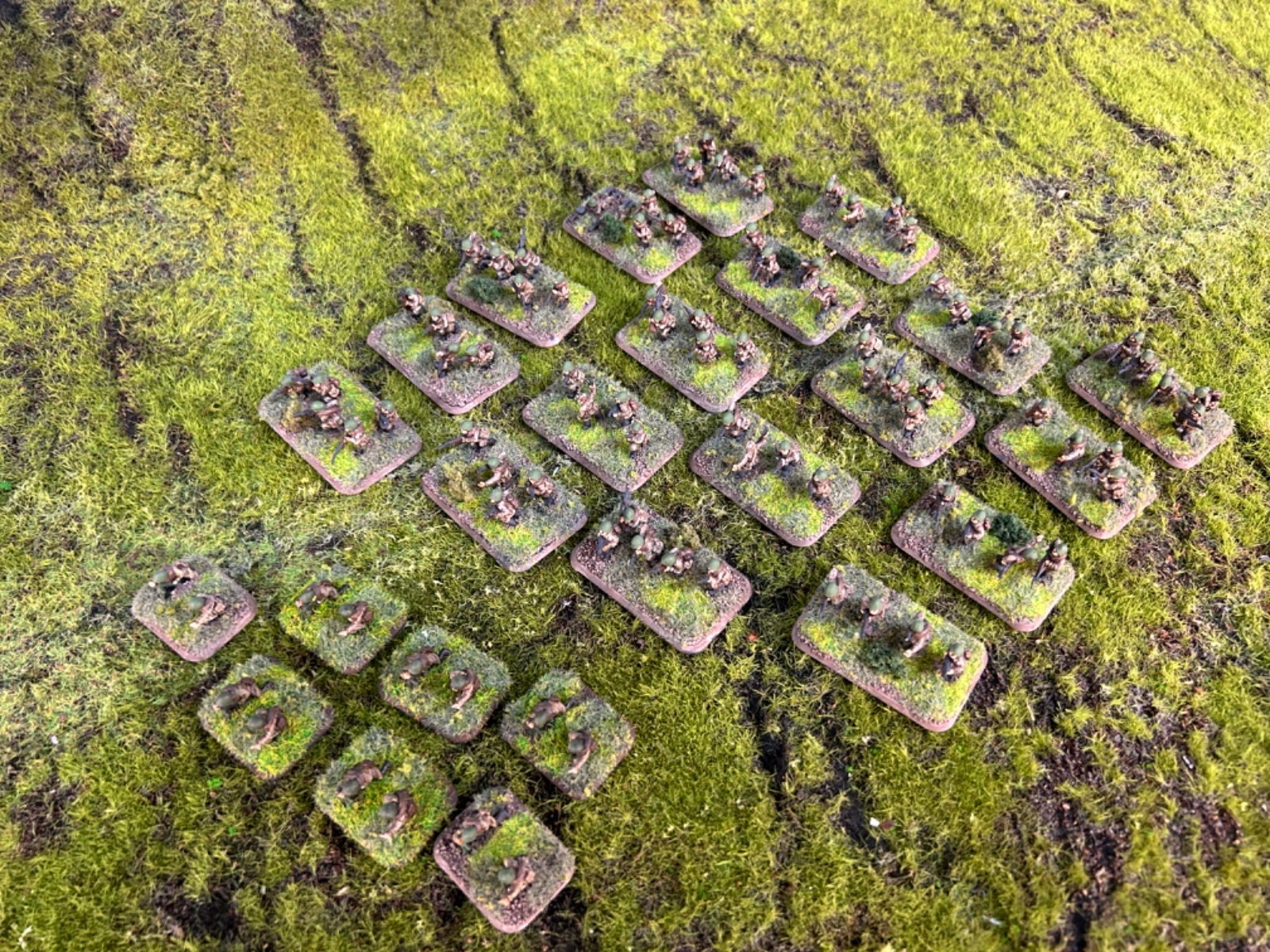 Flames of War Soviet Infantry mortar lot x18 Painted FOW Battlegroup 15mm