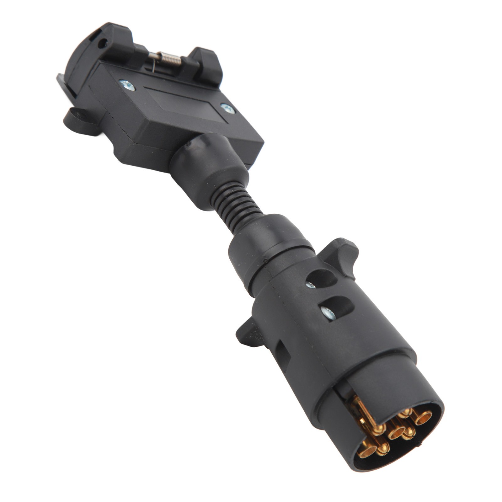 Trailer Adapter 7 Pin Round Male Plug-7 Pin Flat Female Socket For Caravan Boat