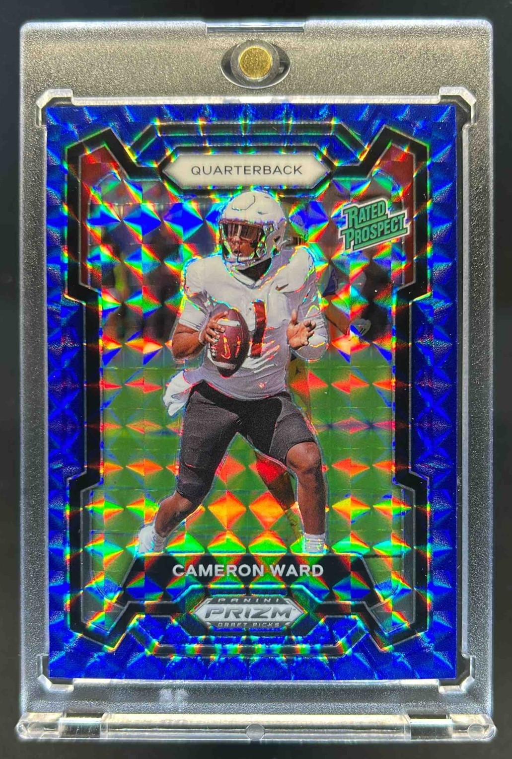 2024 Prizm Draft Picks Cameron Ward Blue Finite Rated Prospect #55/89
