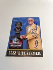 Dick Vermeil Hall Of Fame  Chiefs Eagles Rams Signed Card
