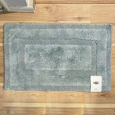 UGG EMMA Succulent Muted Aqua Teal Green Blue Reversible Cotton Bath Rug 20x32