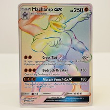 Machamp GX Secret Rare Rainbow 154/147: Pokemon Burning Shadows: NM / Pack Fresh on eBay