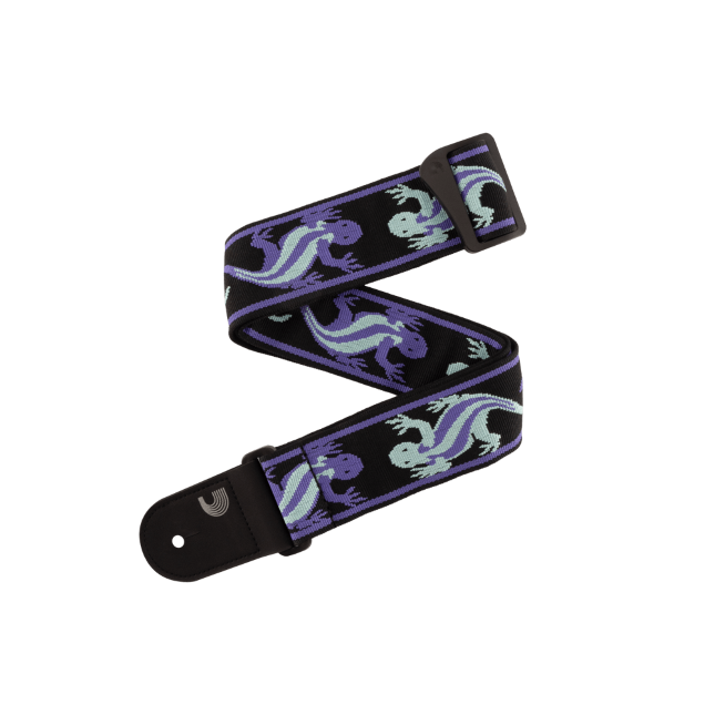 Guitar Strap D'Addario Vintage Planet Waves Lizards, Green Blue