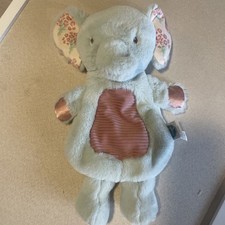 Mary Meyer Blue ELEPHANT LOVEY Plush Baby Toy Flannel Ears Ribbed Tummy NWOT