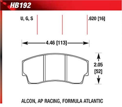 Hawk HB192G.620 DTC-60 Disk Brake Pads - Picture 6 of 8