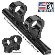 1" Scope Rings Mount High Profile For 11mm  3/8 inch Dovetail Rails Shock Proof