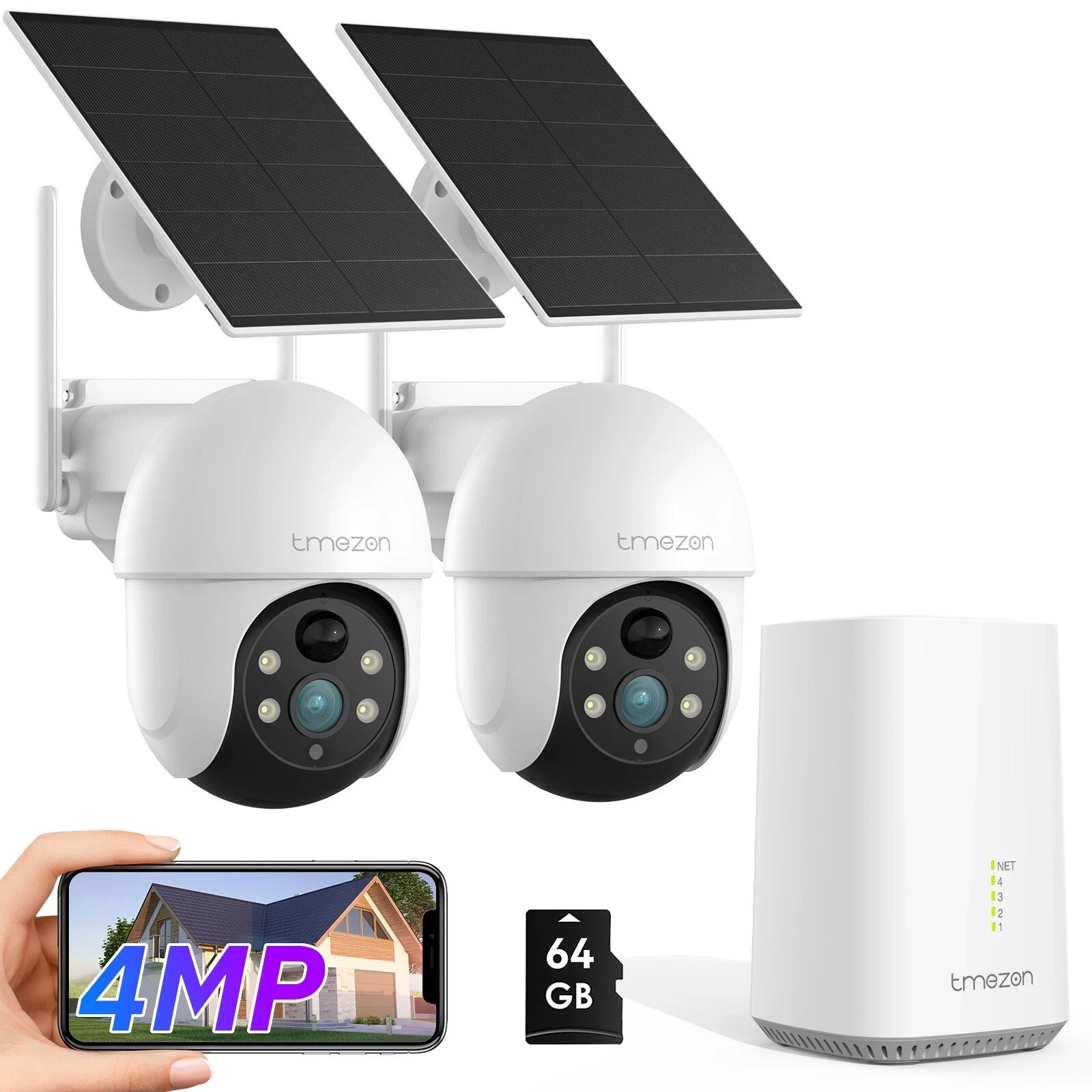 Solar Camera 4MP Audio System 1080P WIFI CCTV NVR Security 6