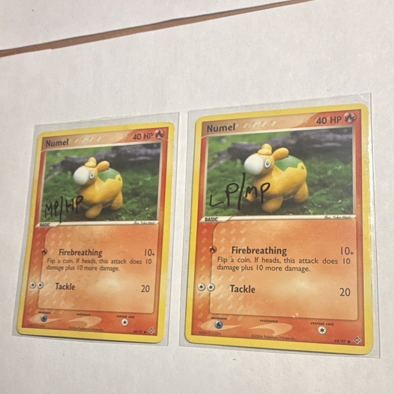 Pokémon TCG Numel 69/97 EX Dragon 2004 English Regular 2 Card Lot MP/HP