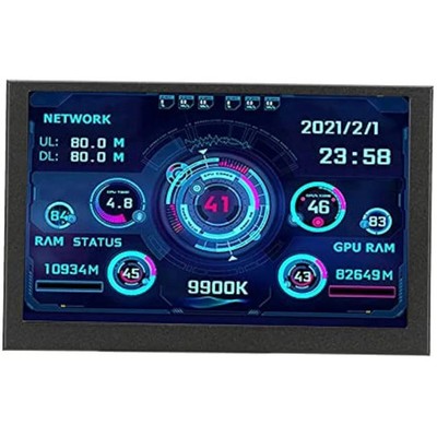 5 Zoll IPS Mini Bildschirm, AIDA64 PC Sensor Panel Display, CPU RAM Datenmonitor &