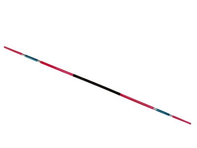 Martial Arts 2-Piece Bo Staff, 58 inch, Pink w/ Teal & Silver