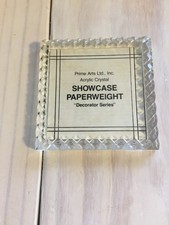 Prime Arts Showcase Acrylic Personalize Coaster/Paperweight Frame